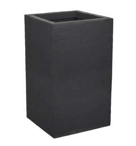 Vaso EDA Graphit Up Quadrato Antracite Plastica 29,5 x 29,5 x 49,5 cm
