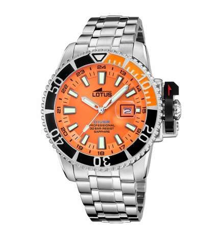 Orologio Uomo Lotus 18938/2 Arancio Argentato