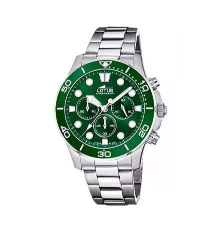 Orologio Uomo Lotus 18756/2 Verde Argentato