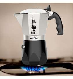 Italian Coffee Pot Bialetti BRIKKA Aluminium 4 Cups