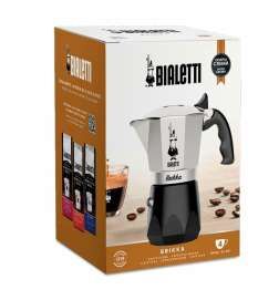 Italian Coffee Pot Bialetti BRIKKA Aluminium 4 Cups