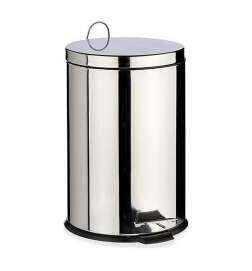Papelera Berilo Plateado Acero Inoxidable Acero Plástico 20 L