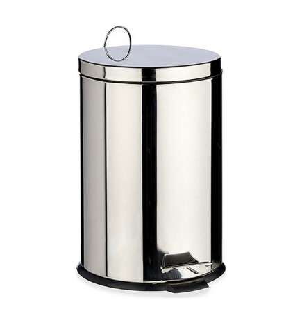 Papelera Berilo Plateado Acero Inoxidable Acero Plástico 20 L
