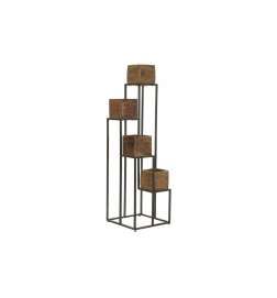 Grondlegger DKD Home Decor Bruin Zwart Multicolour Hout Metaal Modern 40 x 40 x 120 cm 40 x 40 x 138 cm