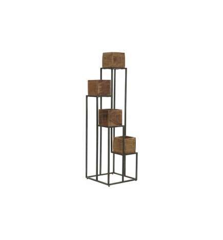 Grondlegger DKD Home Decor Bruin Zwart Multicolour Hout Metaal Modern 40 x 40 x 120 cm 40 x 40 x 138 cm
