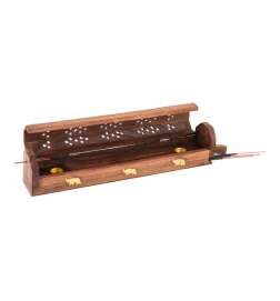 Essentiële olie brander DKD Home Decor Hout Bamboe Mandala Natuurlijk 26 x 8 x 8 cm Wierook (6 Stuks)