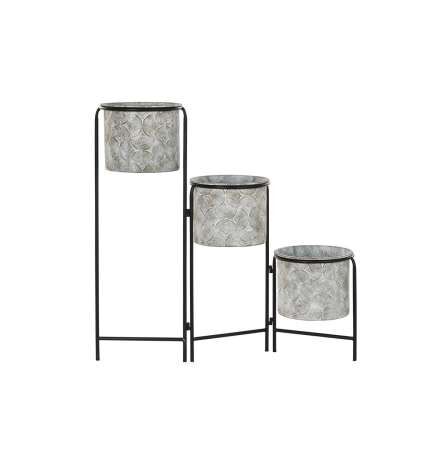 Vaso DKD Home Decor Grigio Metallo (82 x 25 x 81 cm)