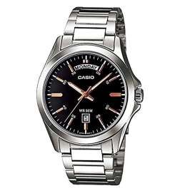 Orologio Uomo Casio DAY DATE Nero Argentato (Ø 35 mm)