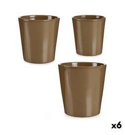 Set di Vasi Ibergarden Taupé Argilla 16,5 x 16 x 16,5 cm (6 Unità)