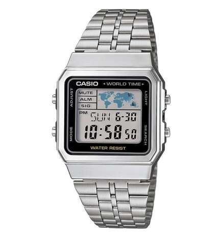 Orologio Unisex Casio VINTAGE Nero Argentato (Ø 34 mm)
