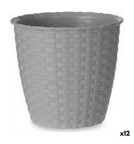 Maceta Stefanplast Gris Plástico 14 x 13 x 14 cm (12 Unidades)