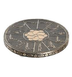 Palnik olejków eterycznych DKD Home Decor Drewno Aluminium Indianin 10 x 10 x 1 cm Kadzidełko