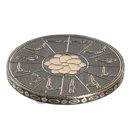 Palnik olejków eterycznych DKD Home Decor Drewno Aluminium Indianin 10 x 10 x 1 cm Kadzidełko