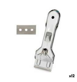 Ceramic Cooker Top Scraper Kinvara Silver Metal 13,5 x 4,5 x 1 cm 4,5 x 13,5 x 1 cm (12 Units)