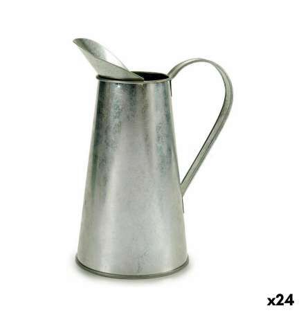 Maceta Ibergarden Plateado Zinc Patrón Lechera 17 x 21,5 x 11,3 cm (24 Unidades)