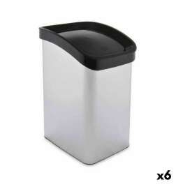 Cestino Berilo Argentato Plastica 12 L Oscillante (6 Unità)