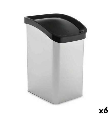 Cestino Berilo Argentato Plastica 23 L Oscillante (6 Unità)