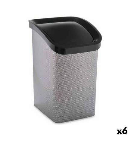 Cestino Berilo Grigio scuro Plastica 23 L Oscillante (6 Unità)