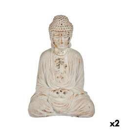 Statua Decorativa da Giardino Ibergarden Poliresina Buddha 22,5 x 40,5 x 27 cm (2 Unità)
