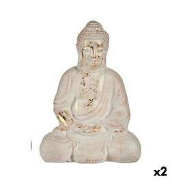 Statua Decorativa da Giardino Ibergarden Poliresina Buddha 22,5 x 41,5 x 29,5 cm (2 Unità)