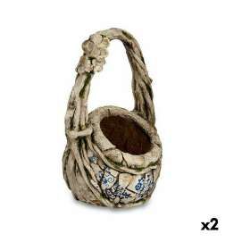 Statua Decorativa da Giardino Ibergarden Poliresina Vaso 25,5 x 44 x 27,5 cm (2 Unità)