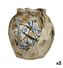 Statua Decorativa da Giardino Ibergarden Poliresina Vaso 27 x 27 x 27 cm (2 Unità)