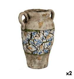 Statua Decorativa da Giardino Ibergarden Poliresina Vaso 21 x 34,5 x 28 cm (2 Unità)
