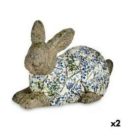 Statua Decorativa da Giardino Ibergarden Poliresina Coniglio 20 x 29 x 40,5 cm (2 Unità)
