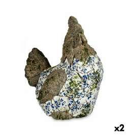 Statua Decorativa da Giardino Ibergarden Poliresina Gallina 22,5 x 39 x 34 cm (2 Unità)