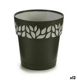 Vaso Autoirrigante Stefanplast Cloe Antracite Plastica 15 x 15 x 15 cm (12 Unità)