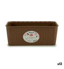 Vaso rettangolare da Balcone Stefanplast Marrone PVC 13 x 11 x 28,5 cm 29 x 11 x 12,5 cm (12 Unità)