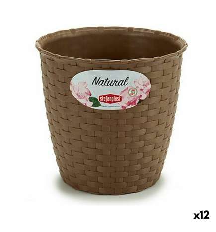 Doniczka Stefanplast Brązowy Plastikowy 14 x 13 x 14 cm (12 Sztuk)