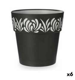 Samonawadniająca doniczka Stefanplast Gaia Antracyt Plastikowy 29 x 29 x 29 cm (6 Sztuk)