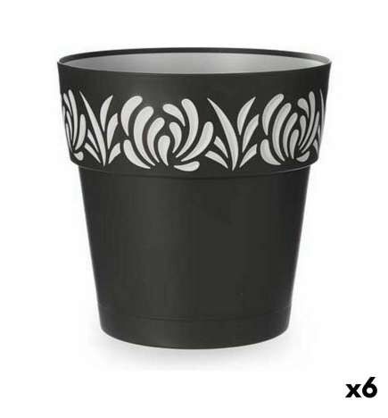 Samonawadniająca doniczka Stefanplast Gaia Antracyt Plastikowy 29 x 29 x 29 cm (6 Sztuk)