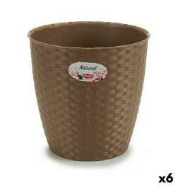 Doniczka Stefanplast Brązowy Plastikowy 24 x 22,5 x 24 cm (6 Sztuk)