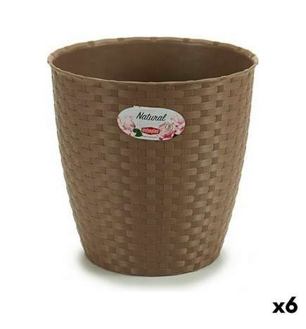 Doniczka Stefanplast Brązowy Plastikowy 24 x 22,5 x 24 cm (6 Sztuk)
