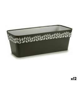 Donica Balkonowa Stefanplast Cloe Antracyt Plastikowy 49,5 x 17 x 19 cm (12 Sztuk)