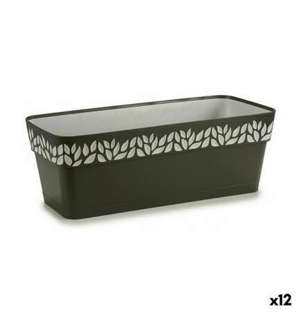 Donica Balkonowa Stefanplast Cloe Antracyt Plastikowy 49,5 x 17 x 19 cm (12 Sztuk)
