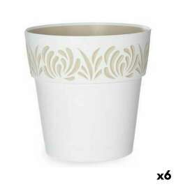 Vaso Autoirrigante Stefanplast Gaia Bianco Plastica 25 x 25 x 25 cm (6 Unità)