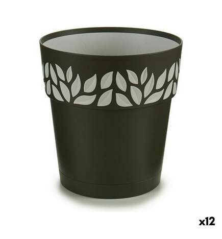 Vaso Autoirrigante Stefanplast Cloe Antracite Plastica 19 x 19 x 19 cm (12 Unità)