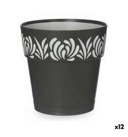 Vaso Autoirrigante Stefanplast Gaia Antracite Plastica 15 x 15 x 15 cm (12 Unità)