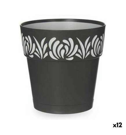 Vaso Autoirrigante Stefanplast Gaia Antracite Plastica 15 x 15 x 15 cm (12 Unità)