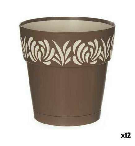 Vaso Autoirrigante Stefanplast Gaia Marrone Plastica 15 x 15 x 15 cm (12 Unità)