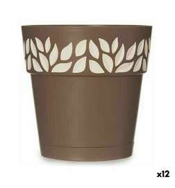 Vaso Autoirrigante Stefanplast Cloe Marrone Plastica 15 x 15 x 15 cm (12 Unità)