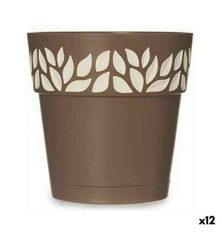Vaso Autoirrigante Stefanplast Cloe Marrone Plastica 15 x 15 x 15 cm (12 Unità)