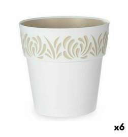 Vaso Autoirrigante Stefanplast Gaia Bianco Plastica 29 x 29 x 29 cm (6 Unità)