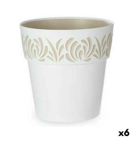 Vaso Autoirrigante Stefanplast Gaia Bianco Plastica 29 x 29 x 29 cm (6 Unità)