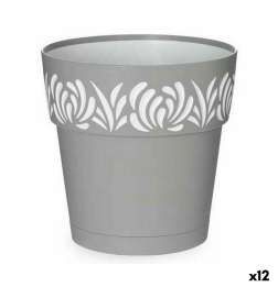Vaso Autoirrigante Stefanplast Gaia Grigio Plastica 19 x 19 x 19 cm (12 Unità)