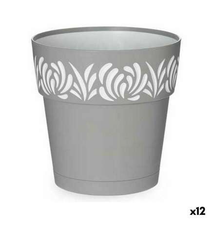 Vaso Autoirrigante Stefanplast Gaia Grigio Plastica 19 x 19 x 19 cm (12 Unità)