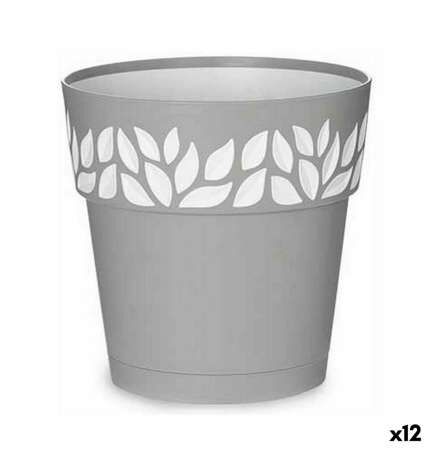 Vaso Autoirrigante Stefanplast Cloe Grigio Plastica 19 x 19 x 19 cm (12 Unità)
